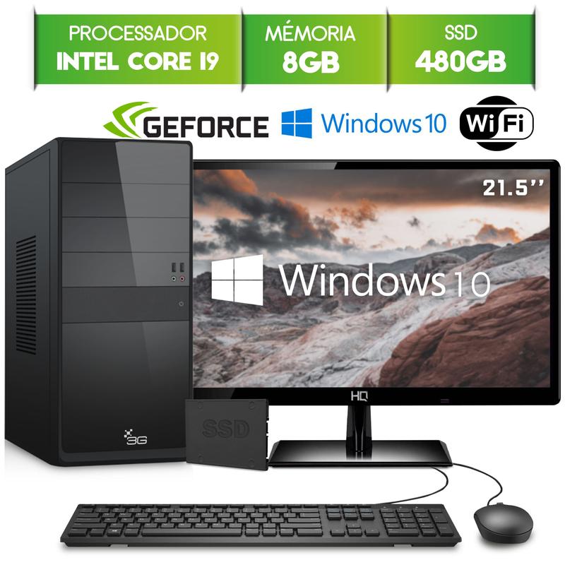 Computador Desktop Intel Core i9 9900KF 9ª Geração 8GB DDR4 SSD